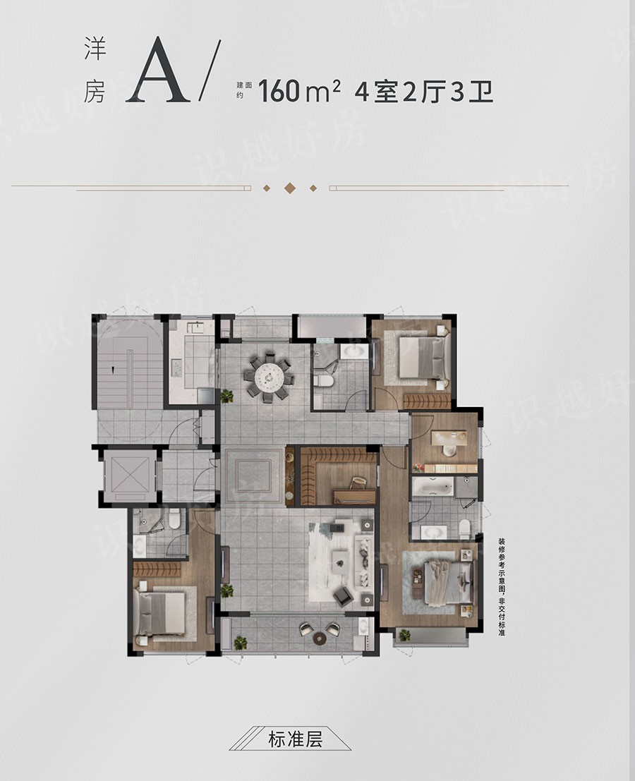 洋房| 建面约160㎡户型